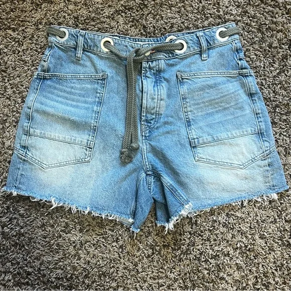 WE THE FREEBy Free People:”Moxie” Low Slung Shorts In Truest Blue - Picture 5 of 16